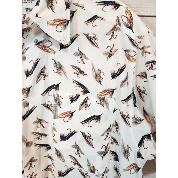 Columbia Men's Multicolor Cotton Fishing Short Sleeve Button Down Shirt Size M - Picture 2 of 6